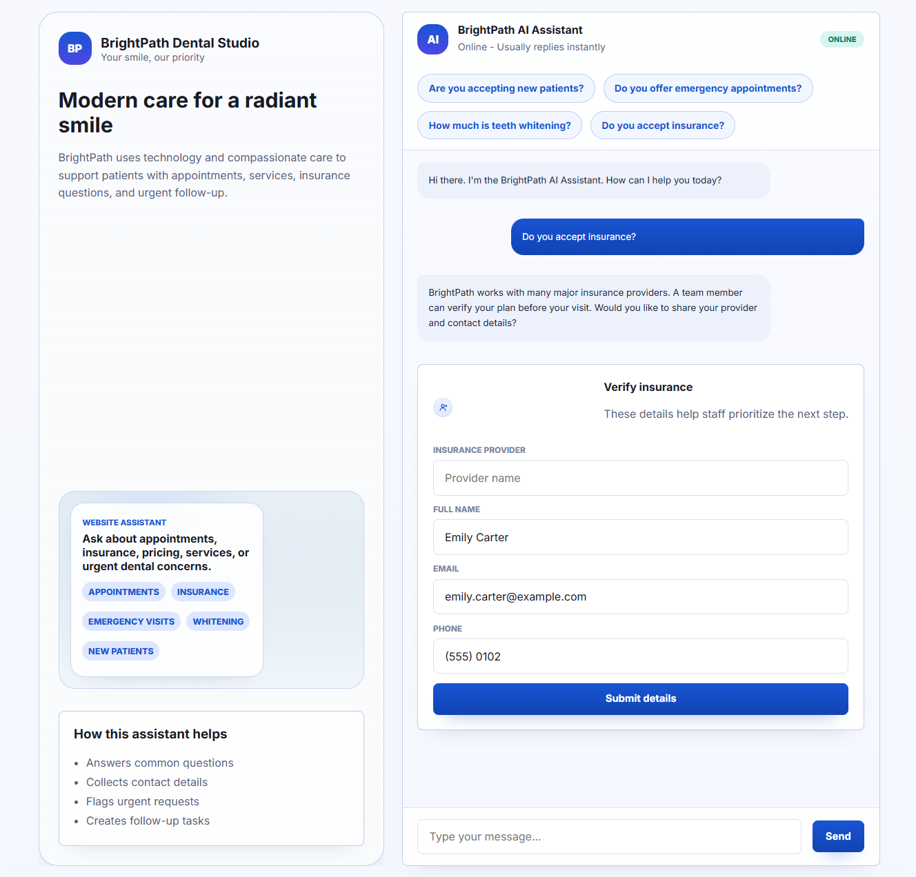 AssistFlow AI Support at a glance poster