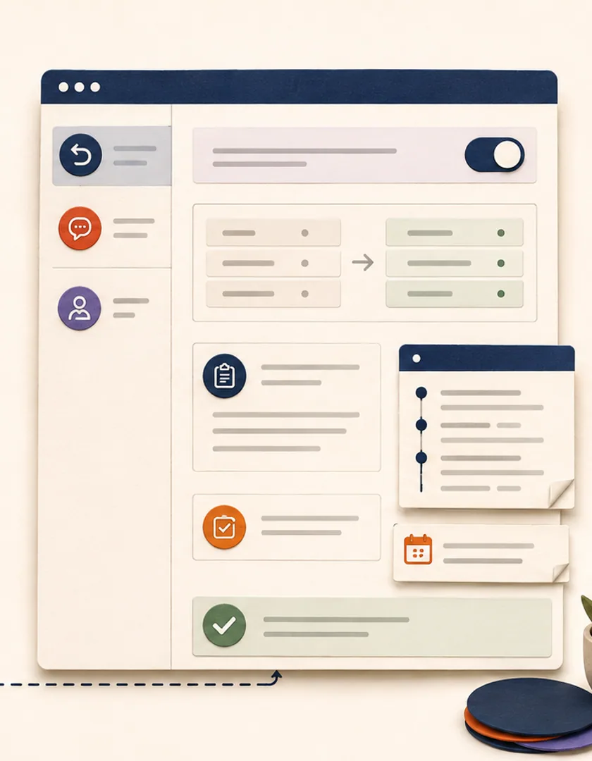 Visible, permission-aware overrides preserving reasons, before-and-after values, audit history, and follow-up.