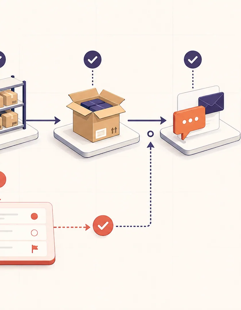 Conflicting order evidence entering an owned exception path that protects against duplicate recovery actions.